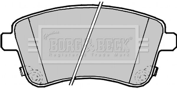 BORG & BECK stabdžių trinkelių rinkinys, diskinis stabdys BBP2233